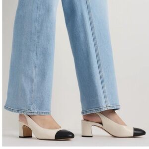 AEROSOLES Black and Cream Heels